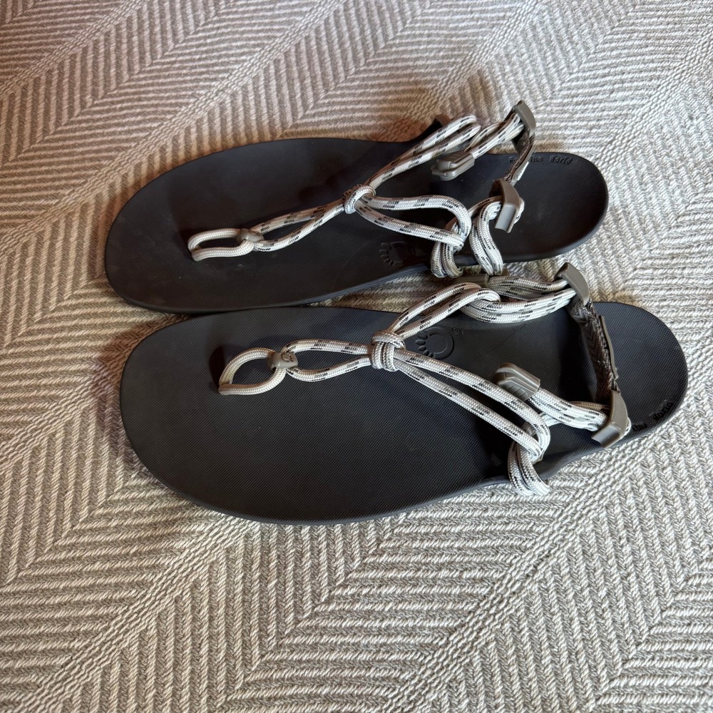 Xero Shoes Genesis Sandals Mens 7 Womens 8 Grey Black Minimalist Barefoot - Picture 4 of 8